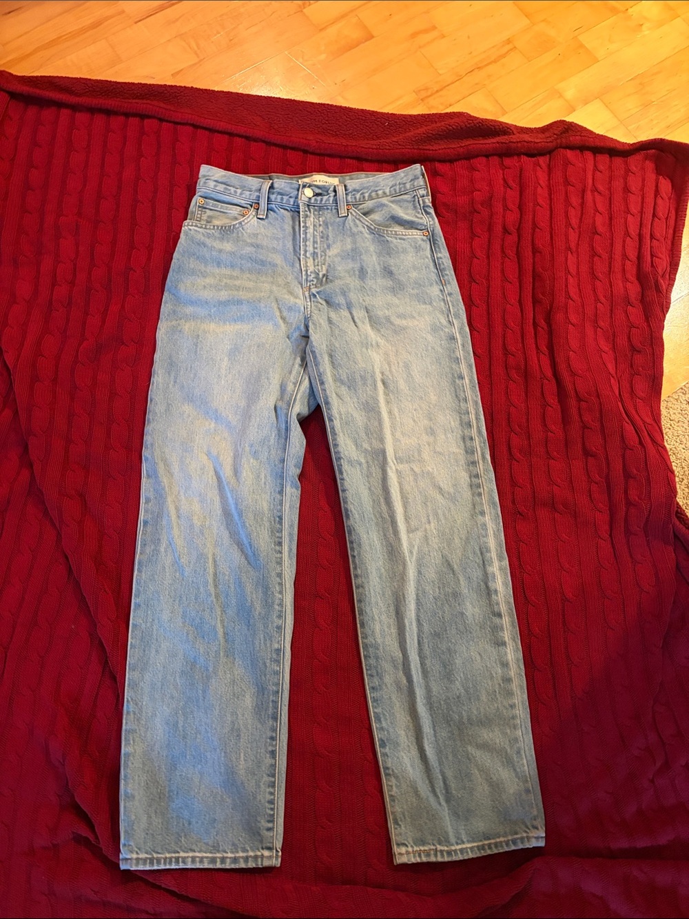 Denim Forum by Aritzia Light Wash Straight Leg Women's Jeans size 26